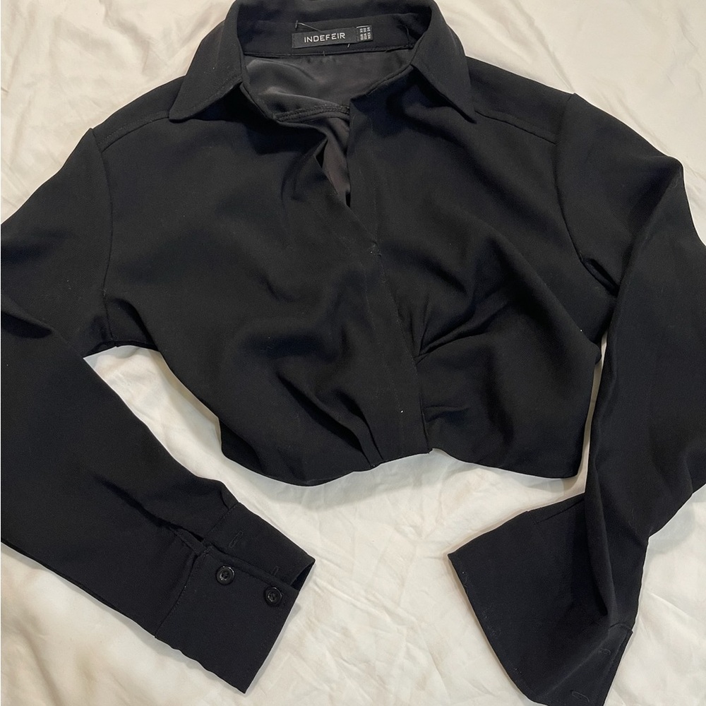 Black Women's Cropped Top